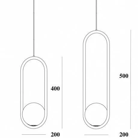 Подвесной светильник Imperiumloft  HOOP-B01