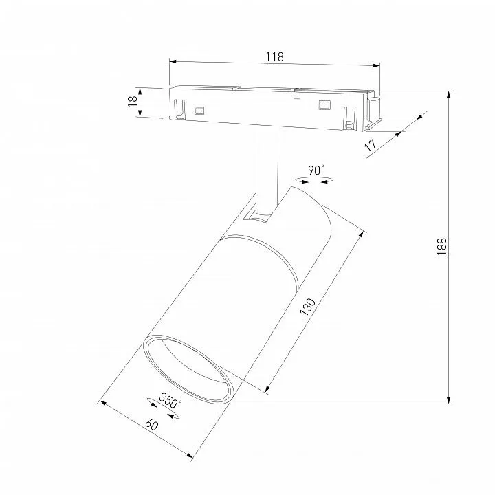 Светильник на штанге Elektrostandard Slim Magnetic a069471