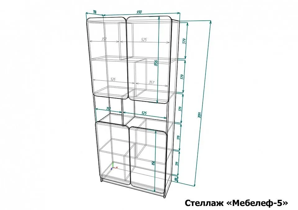 Шкаф комбинированный Мебелеф-5