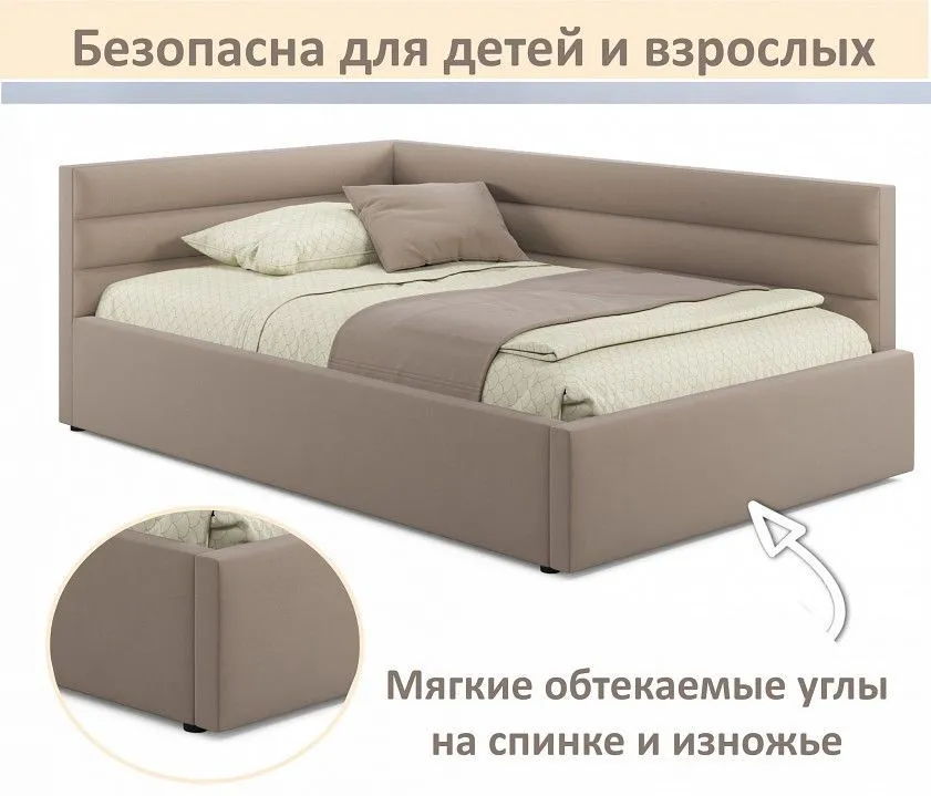 Кровать полутораспальная Aura 1200