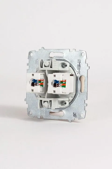 Розетка двойная Ethernet RJ-45 без рамки Elbi Eleсtriс Zena Vega 609-010300-248