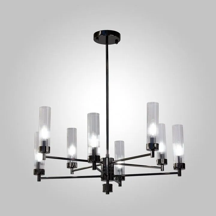 Люстра на штанге AM-Group INDIGO INDIGO SP8 PEARL BLACK