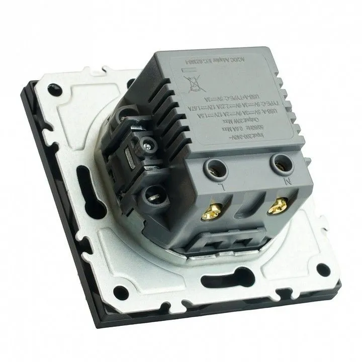 Розетка 2хUSB type A и C без рамки Stekker Эмили 49853
