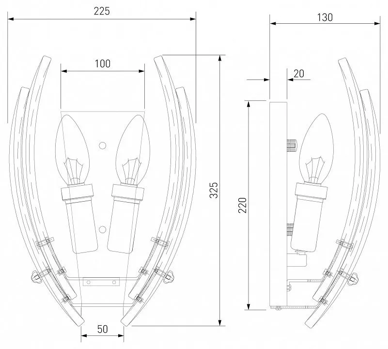 Накладной светильник Eurosvet Flowers 101015