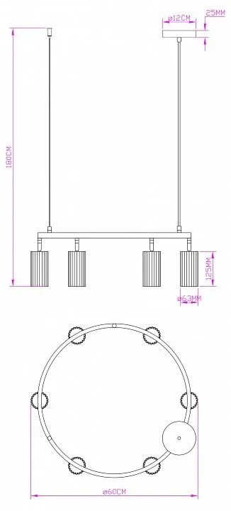 Подвесная люстра Moderli Cora V11604-6P