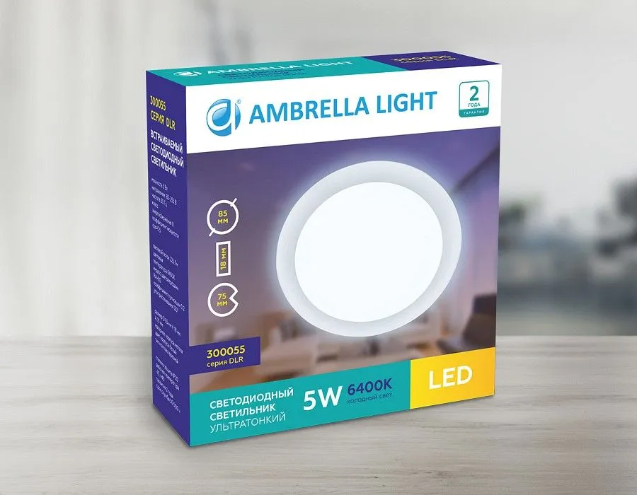 Встраиваемый светильник Ambrella Light DLR 300055