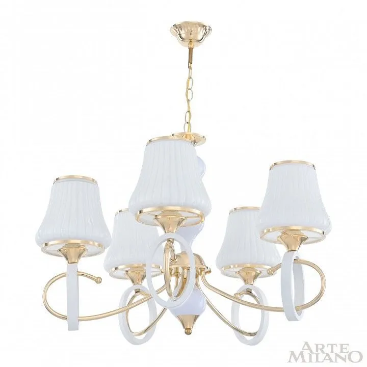 Подвесная люстра Arte Milano Florentia-2387 302387/5 Wh/Gd