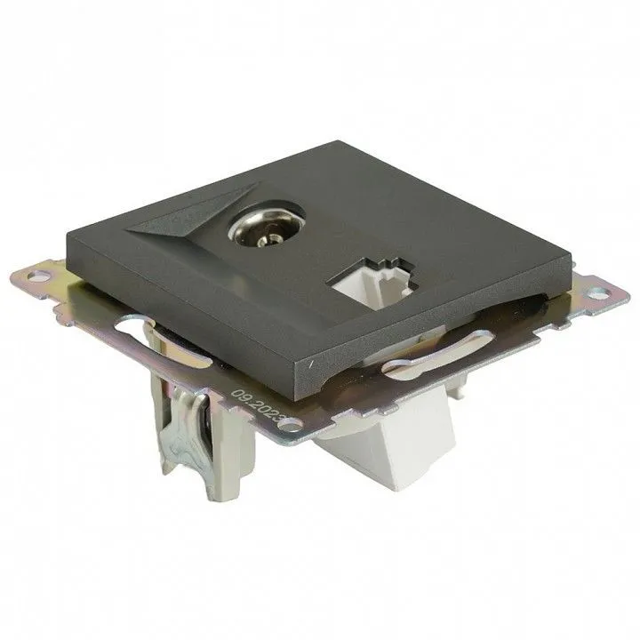 ТВ-розетка и розетка Ethernet RJ-45 без рамки Stekker Катрин 49417