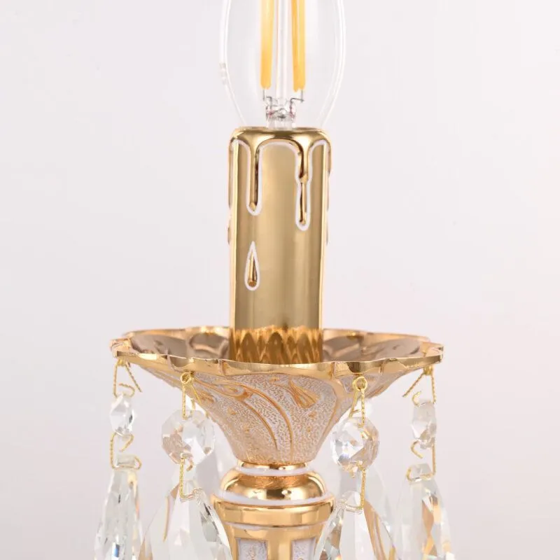 Настольная лампа декоративная Bohemia Ivele Crystal AL77 AL77200L/1-25 GW