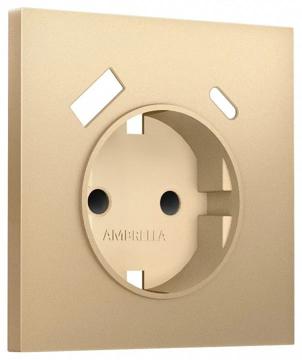 Накладка для розетки с заземлением и со шторками и 2хUSB type A и C Ambrella Volt SIGMA SP8900