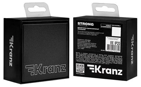 Переключатель проходной одноклавишный без рамки Kranz STRONG KR-78-0708-6