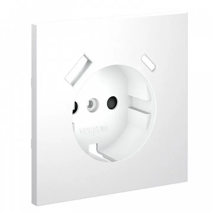 Накладка для розетки с заземлением и со шторками и 2хUSB type A и C Voltum S70 VLS001002
