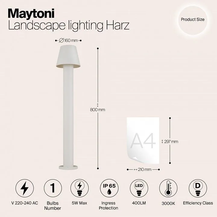 Наземный низкий светильник Maytoni Outdoor Harz O421FL-L5W