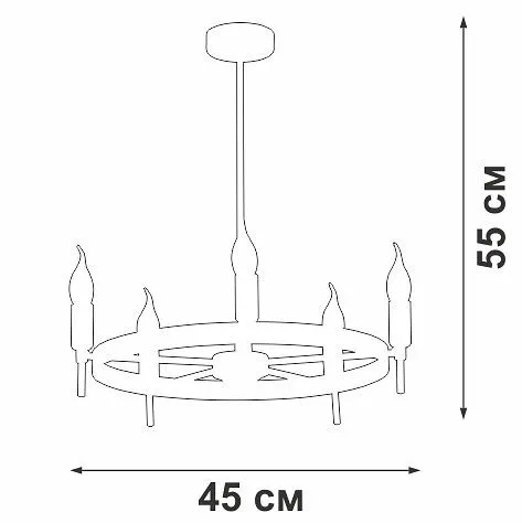 Люстра на штанге Vitaluce V3001 V3001-1/5PL