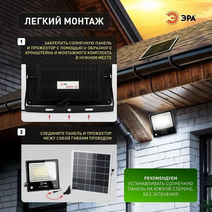 Настенно-потолочный прожектор Эра  ERAPRO-150