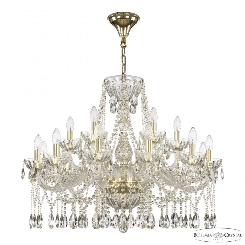 Подвесная люстра Bohemia Ivele Crystal 5413 5413/12+6/300 G Clear/M-1H
