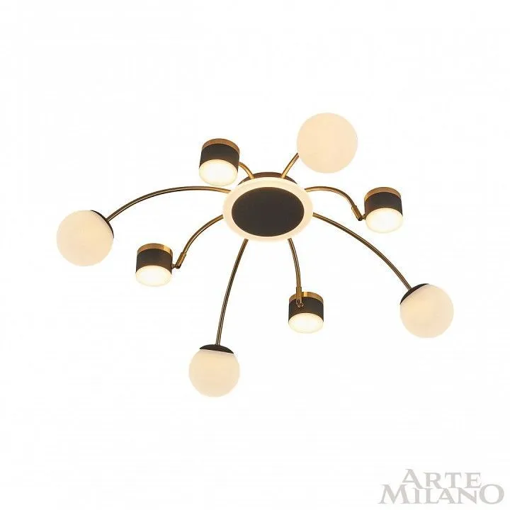 Потолочная люстра Arte Milano Ferrara-71040 271040/8 BK/GD