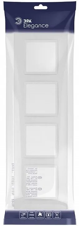 Рамка на 4 поста Эра Эра Elegance 14-5014-01М