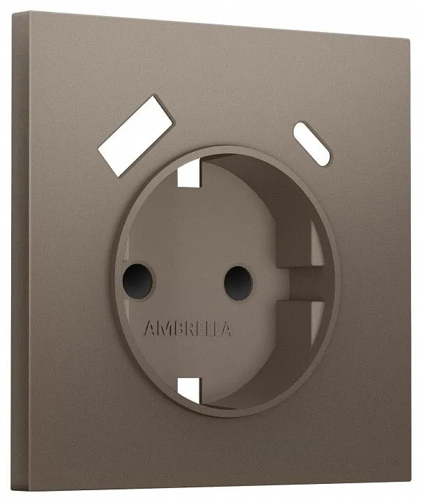 Накладка для розетки с заземлением и со шторками и 2хUSB type A и C Ambrella Volt SIGMA SP6400
