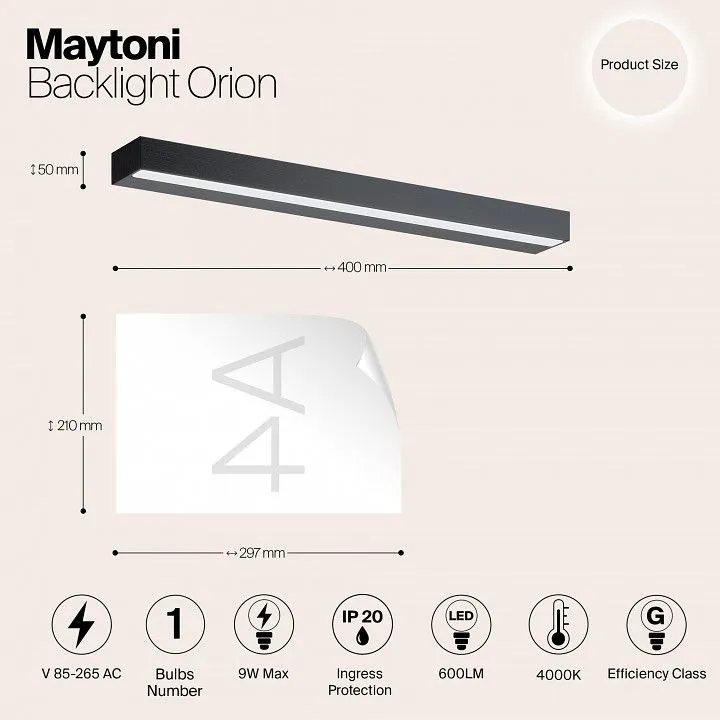 Подсветка для зеркала Maytoni Орион MIR011WL-L9B4K