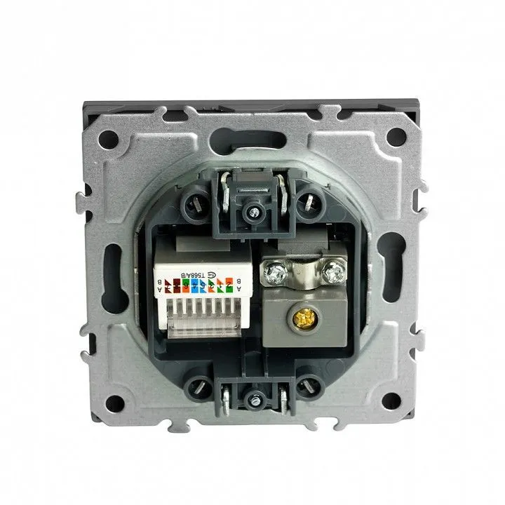 ТВ-розетка и розетка Ethernet RJ-45 без рамки Stekker Эмили 49950