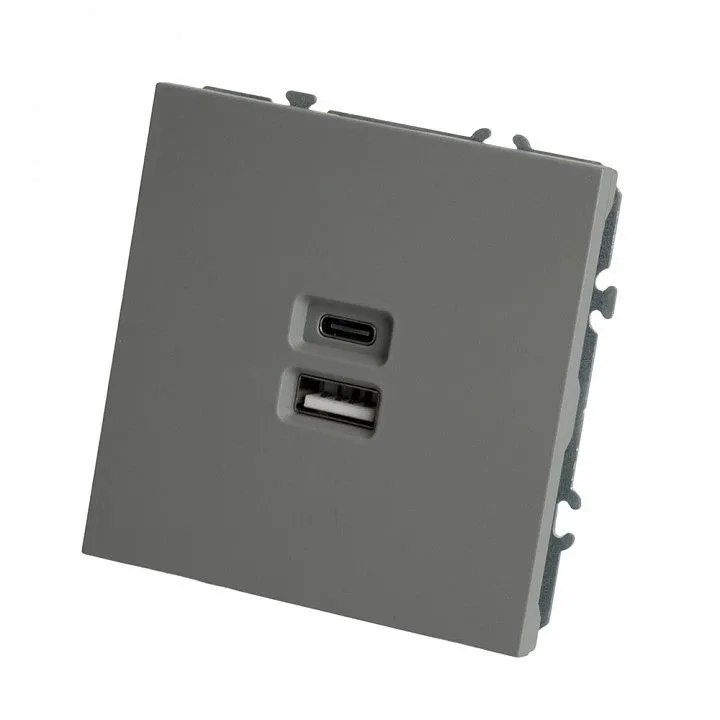 Розетка 2хUSB type A и C без рамки Stekker Эмили 49957