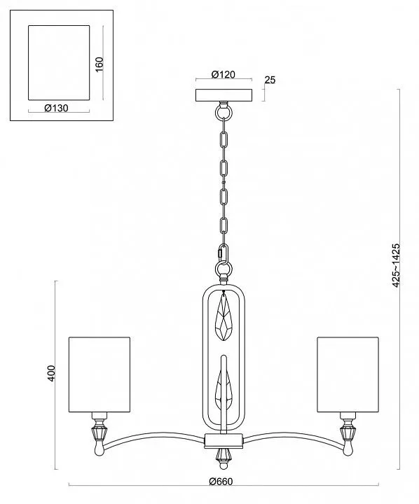 Подвесная люстра Freya Берег реки FR1007PL-05BS