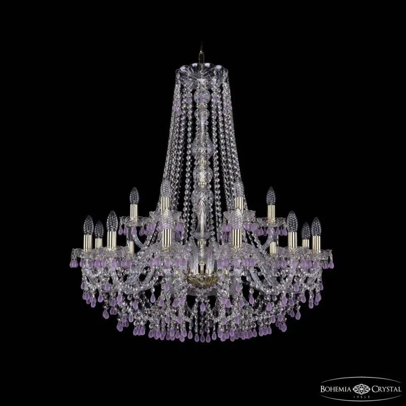 Подвесная люстра Bohemia Ivele Crystal 1410 1410/12+6/300/h-95 G V7010
