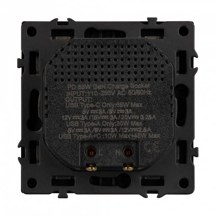 Розетка 2хUSB type A и C без рамки Arlight NOBE 054317(1)