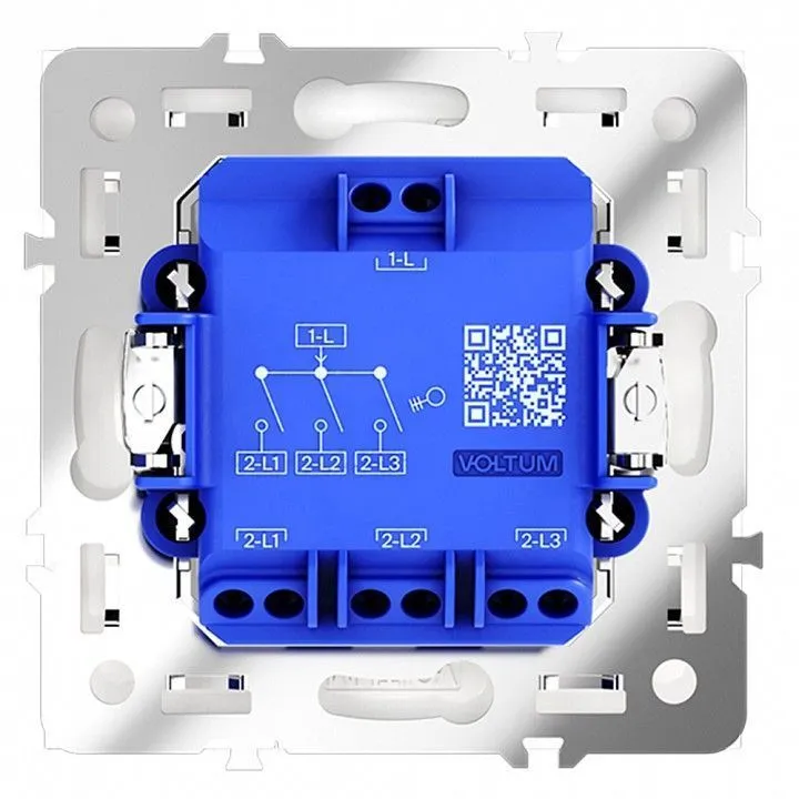 Выключатель трехклавишный без рамки Voltum S70 VLS030103