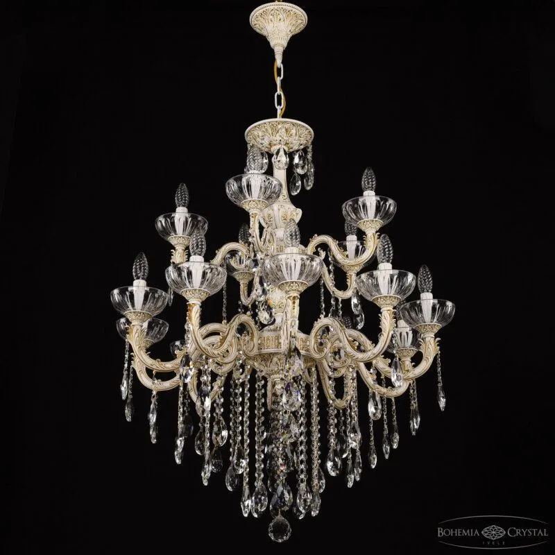 Подвесная люстра Bohemia Ivele Crystal AL7901 AL79101/10+5/250/2D B WMG P Clear/M-1H