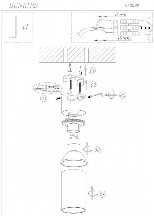 Спот Denkirs TUBE DK2029-GG Спот Denkirs TUBE DK2029-GG
