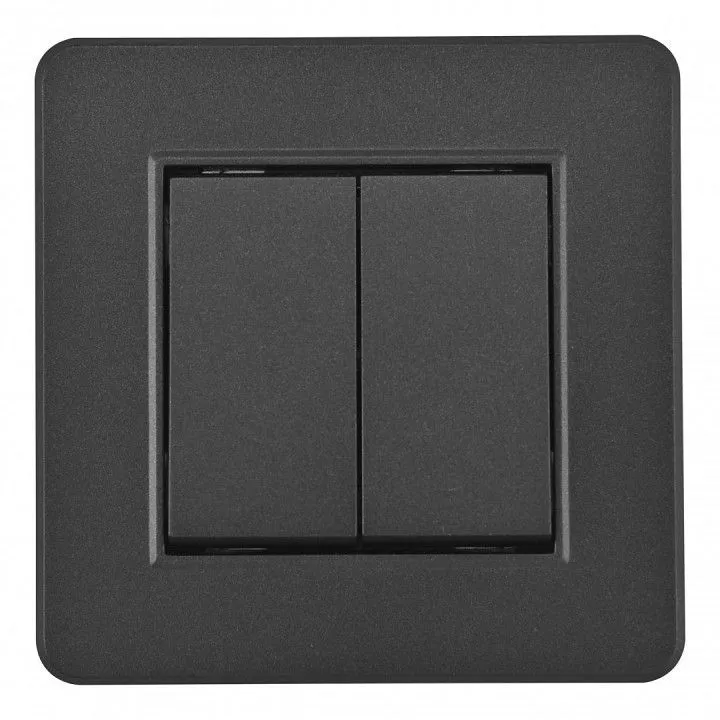 Выключатель двухклавишный Arte Milano SET16-1 SET16-1-30-2 black