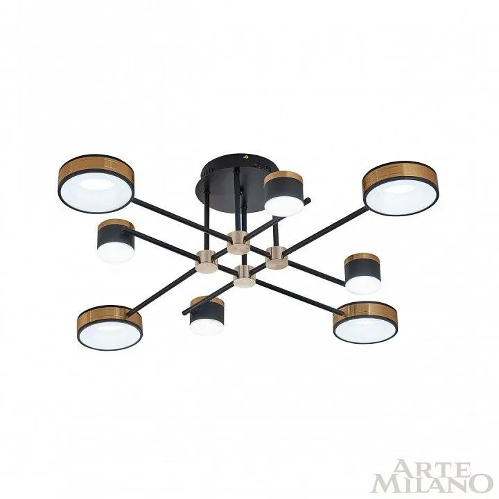 Потолочная люстра Arte Milano Ferrara-72040 272040/8 BK/GD