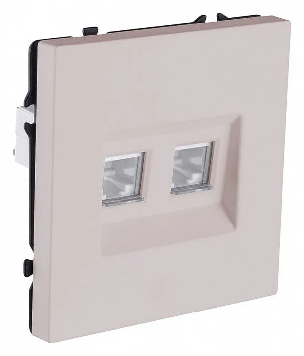 Розетка двойная Ethernet RJ-45 и со шторками, без рамки Kollinger Eclipse EC-018CM