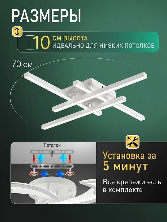 Потолочная люстра Natali Kovaltseva  HIGH-TECH LED LAMPS 82071