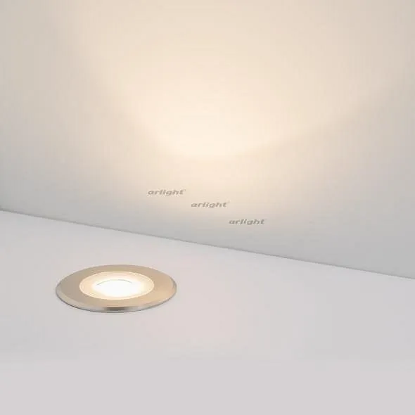 Встраиваемый в дорогу светильник Arlight LTD-GROUND-TILT-R80-9W Warm3000 (SL, 60 deg, 230V) 024950