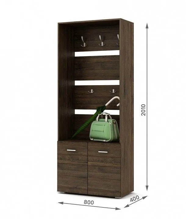 Стенка для прихожей ВМФ Мартин-1 ПРМ-1-ДАТ Стенка для прихожей ВМФ Мартин-1 ПРМ-1-ДАТ