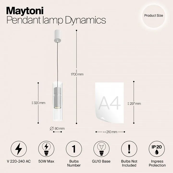 Подвесной светильник Maytoni Динамика MOD326PL-01W