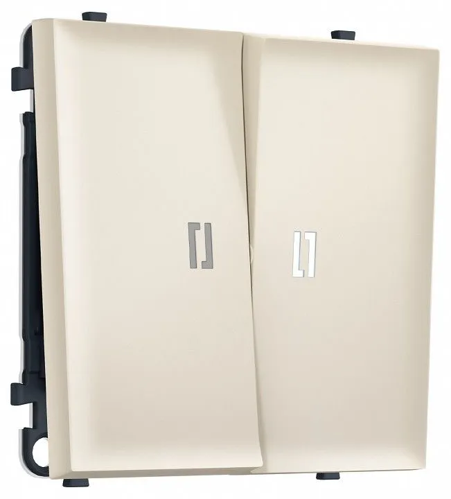 Выключатель двухклавишный с подсветкой без рамки Ambrella Volt MS MS324015