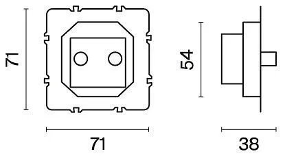 Механизм ТВ-розетки и SAT-розетки оконечные Voltum S70 VLS0604M
