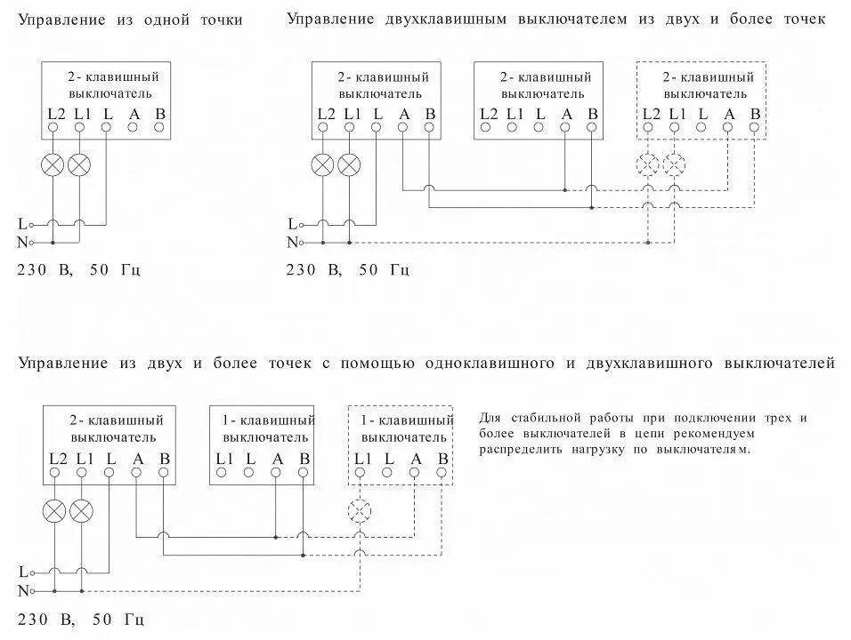 Выключатель двухклавишный с подсветкой без рамки Werkel дымчатый W4522014