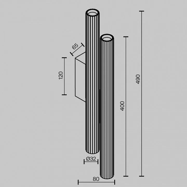 Бра Maytoni Technical Калипсо C082WL-24W2.7K-B