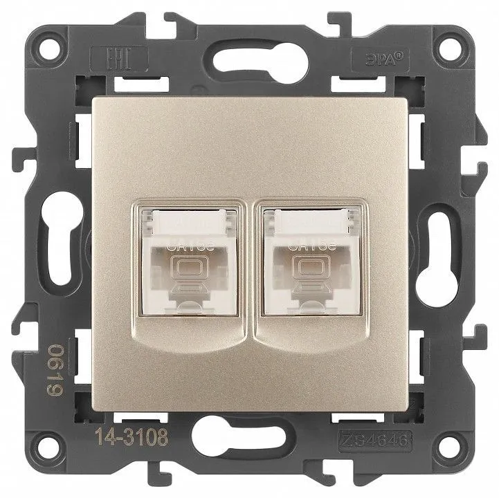 Розетка Ethernet RJ-45 без рамки Эра Эра Elegance 14-3108-04