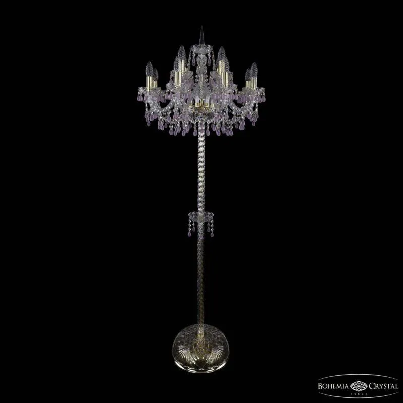 Торшер Bohemia Ivele Crystal 1410 1410T2/8+4/195-165 G V7010
