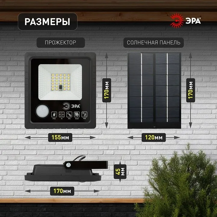 Настенно-потолочный прожектор Эра  ERAPRO-20