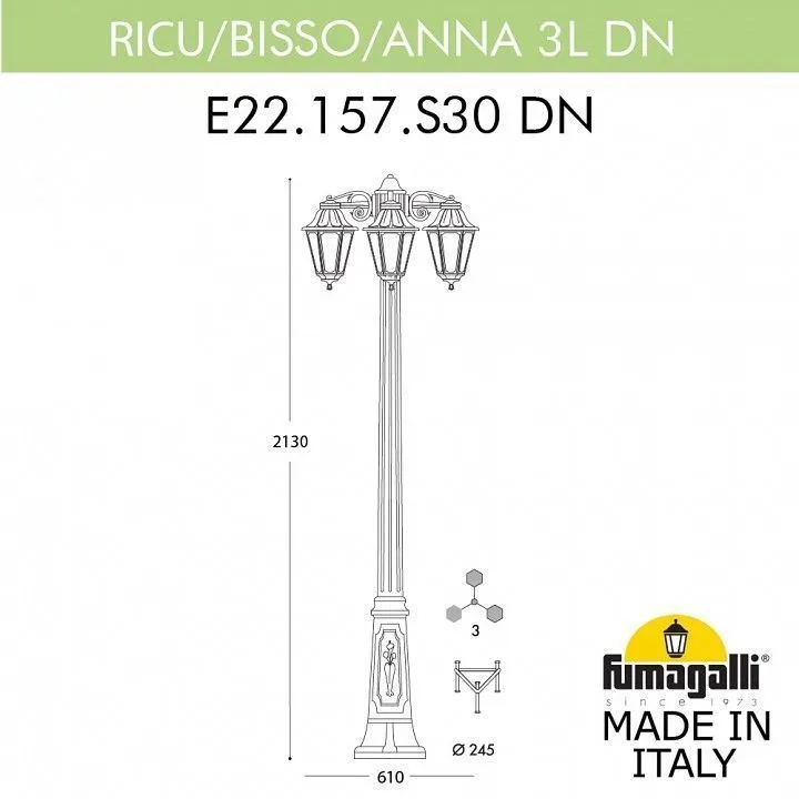 Фонарный столб Fumagalli ANNA E22.157.S30.AYE27DN