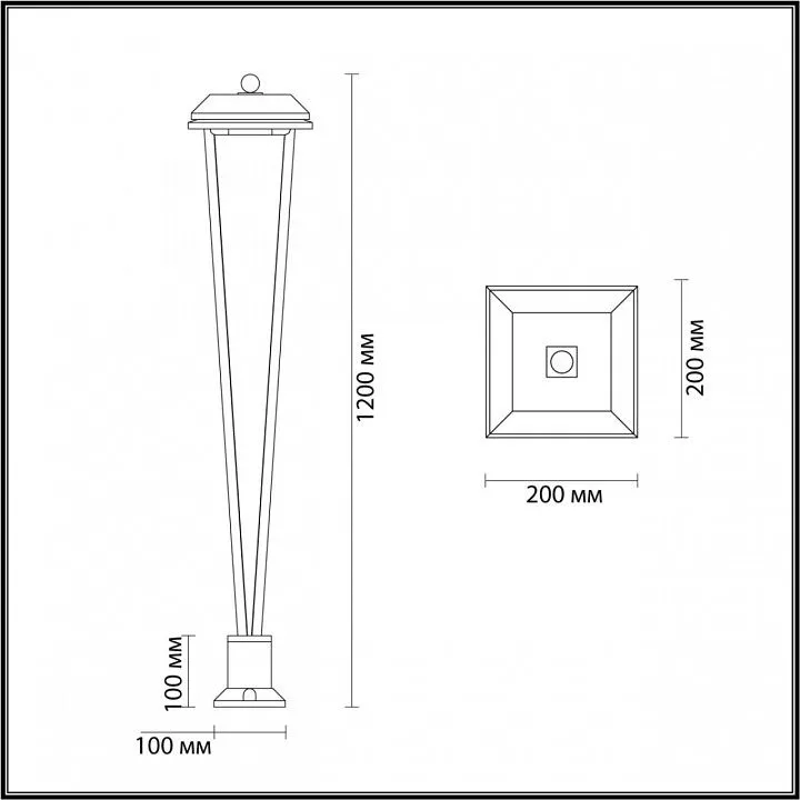 Наземный высокий светильник Odeon Light Bearitz 6655/12GA3