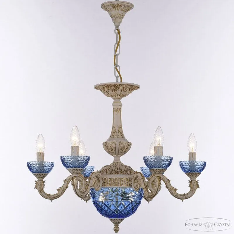 Подвесная люстра Bohemia Ivele Crystal AL7901 AL79101P/6/175 WMG P Aquamarine/M-1F