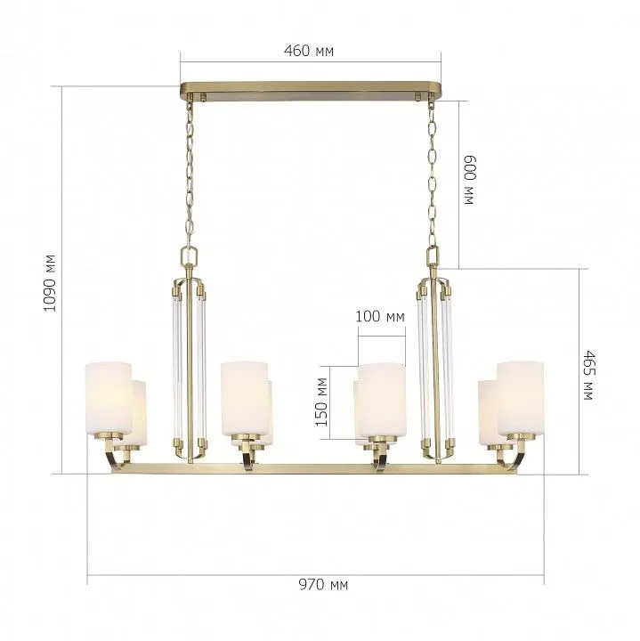 Подвесная люстра ST-Luce BRASS SL1403.333.08